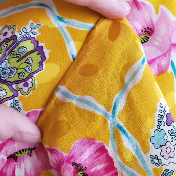 Vintage 80s/90s Luciano Choi 100% Silk Dress with matching scarf - Picture 12 of 15